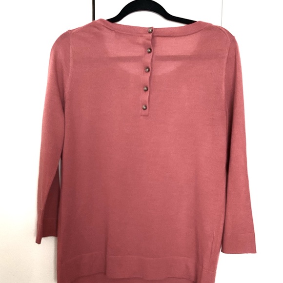 Tea rose dusky pink light weight sweater. Large. Loft - Picture 2 of 2